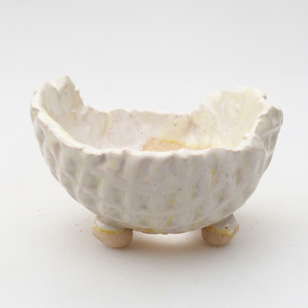 Kerámia kagyló 8 x 8 x 5 cm , zöld színű