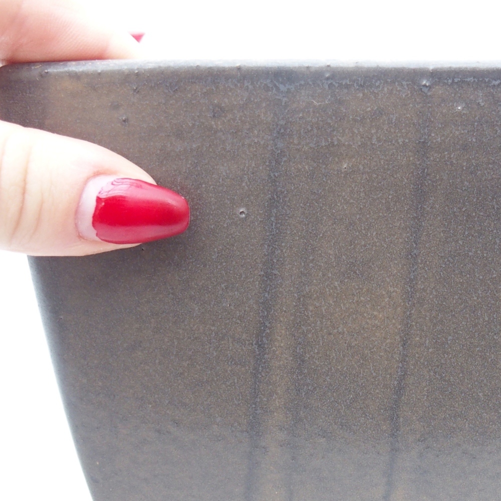 kerámia bonsai tál 16 x 16 x 10 cm, zöld