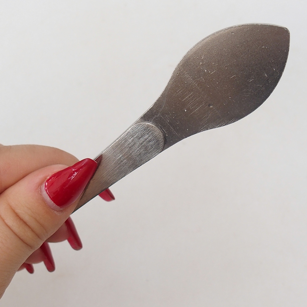 Spatula és hajlított csipesz 22 cm - rozsdamentes acél