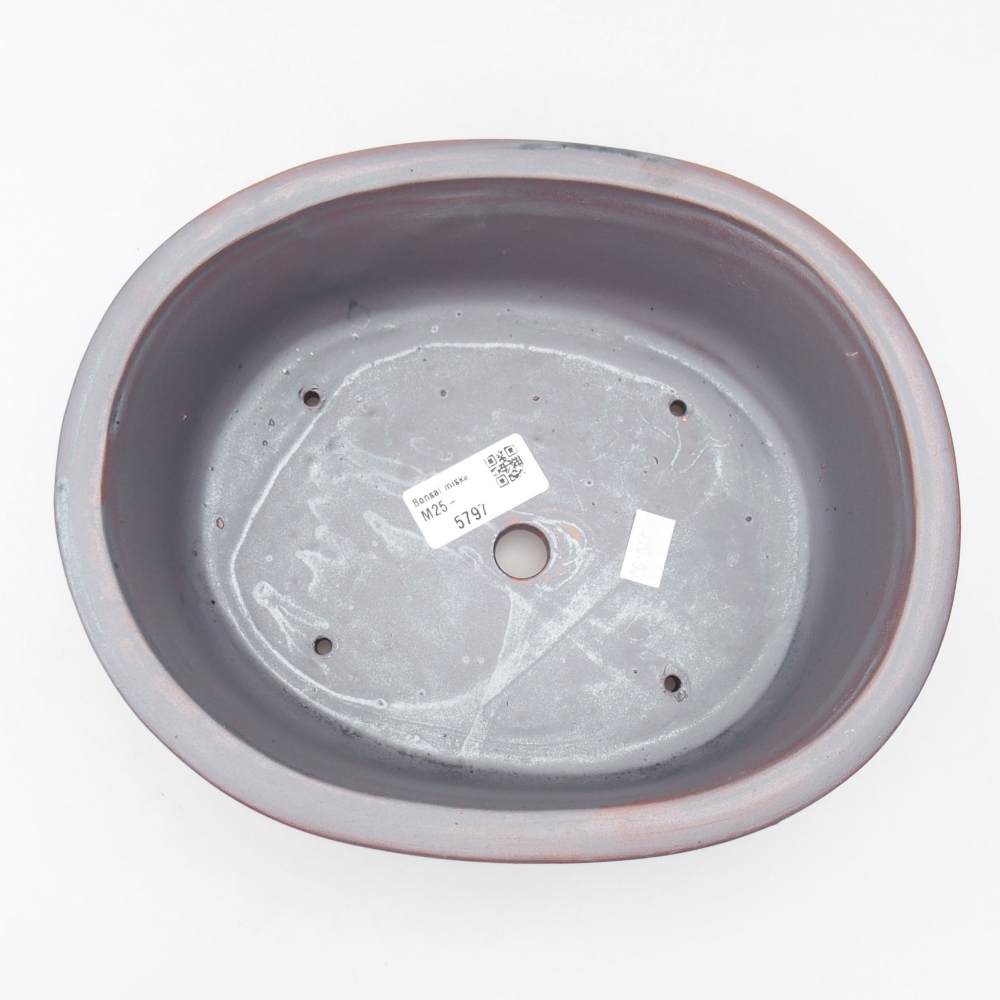 Kerámia bonsai tál 23 x 19,5 x 7 cm, fém színben