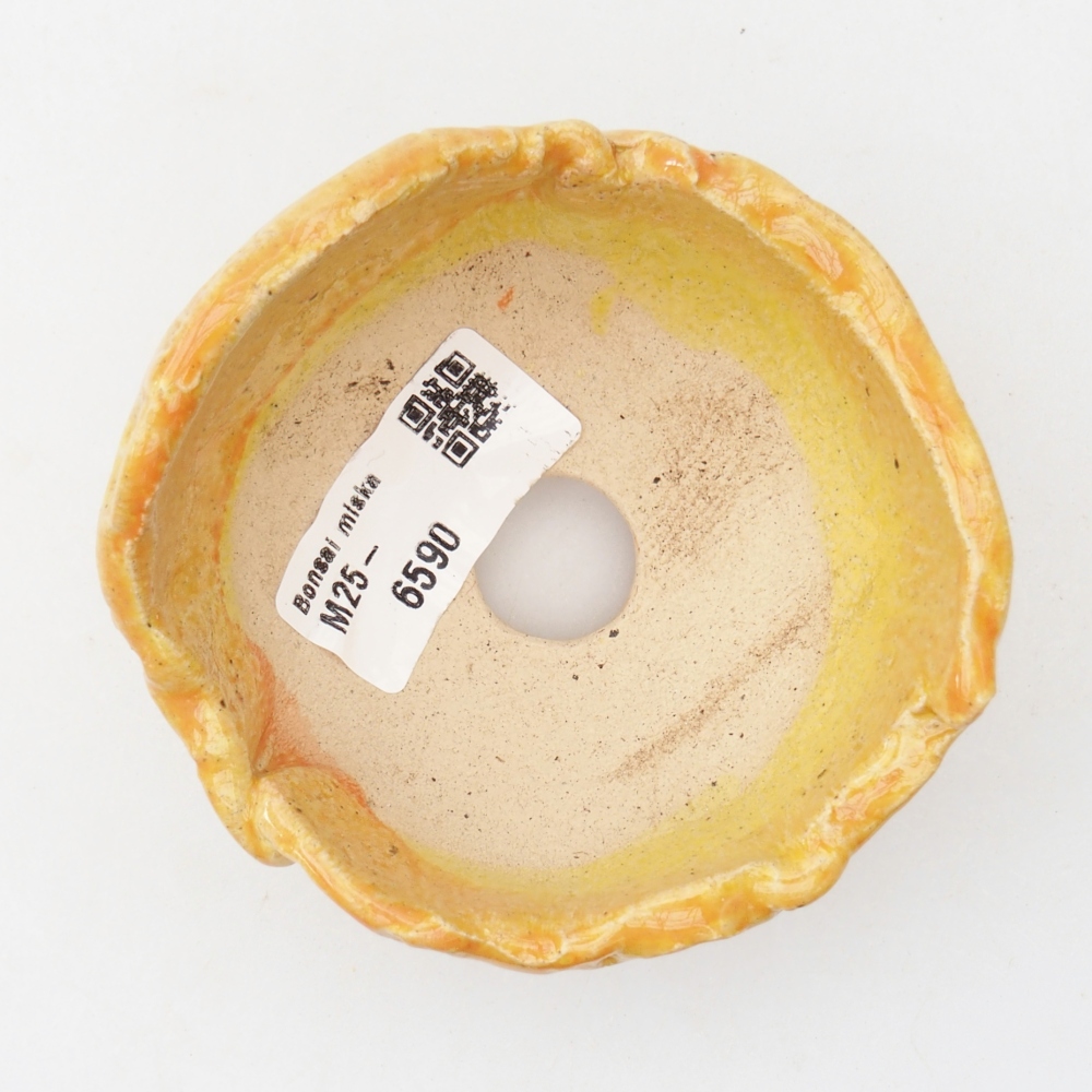 Kerámia kagyló 8,5 x 8,5 x 6 cm , sárga