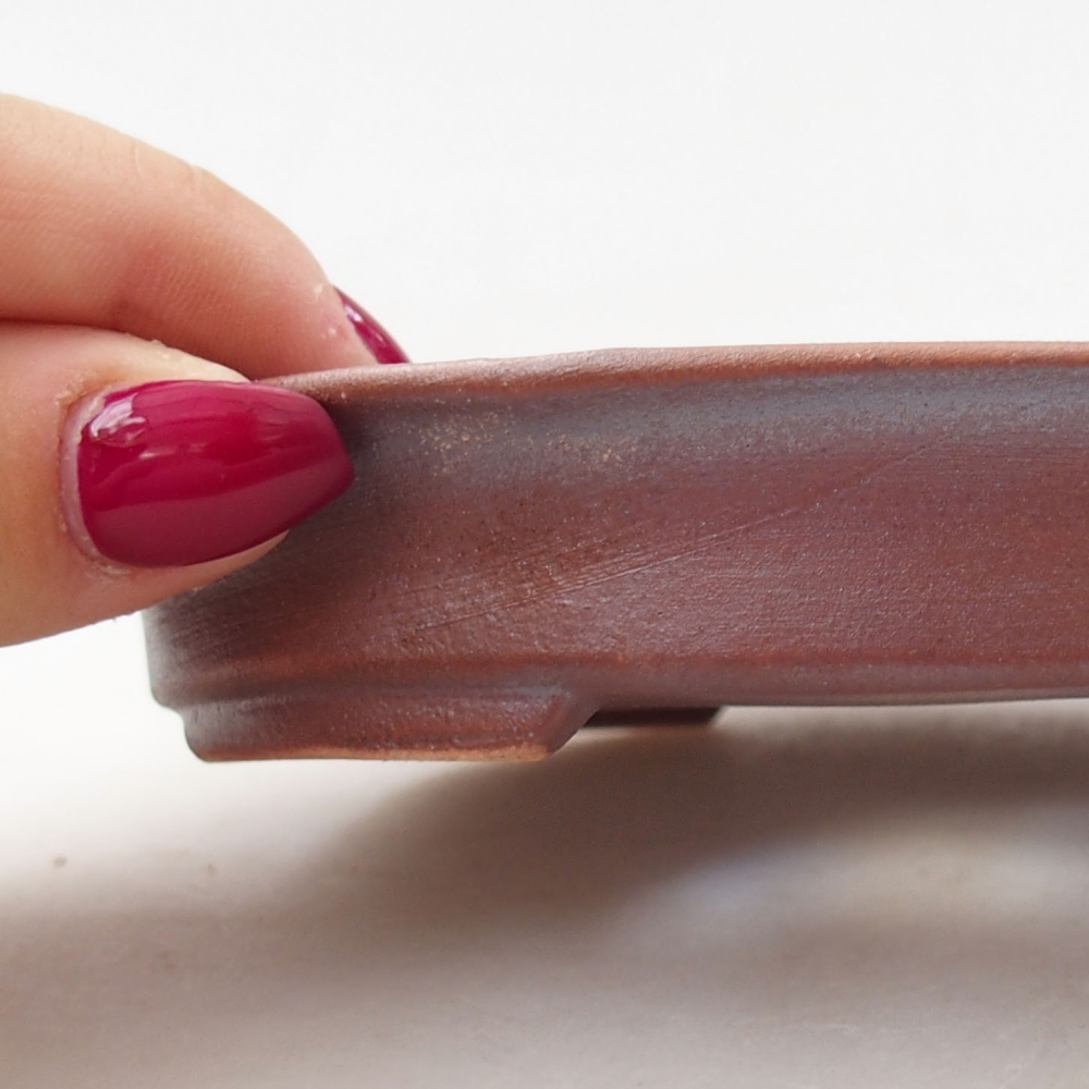 kerámia bonsai tál 12,5 x 10,5 x 2 cm, barna