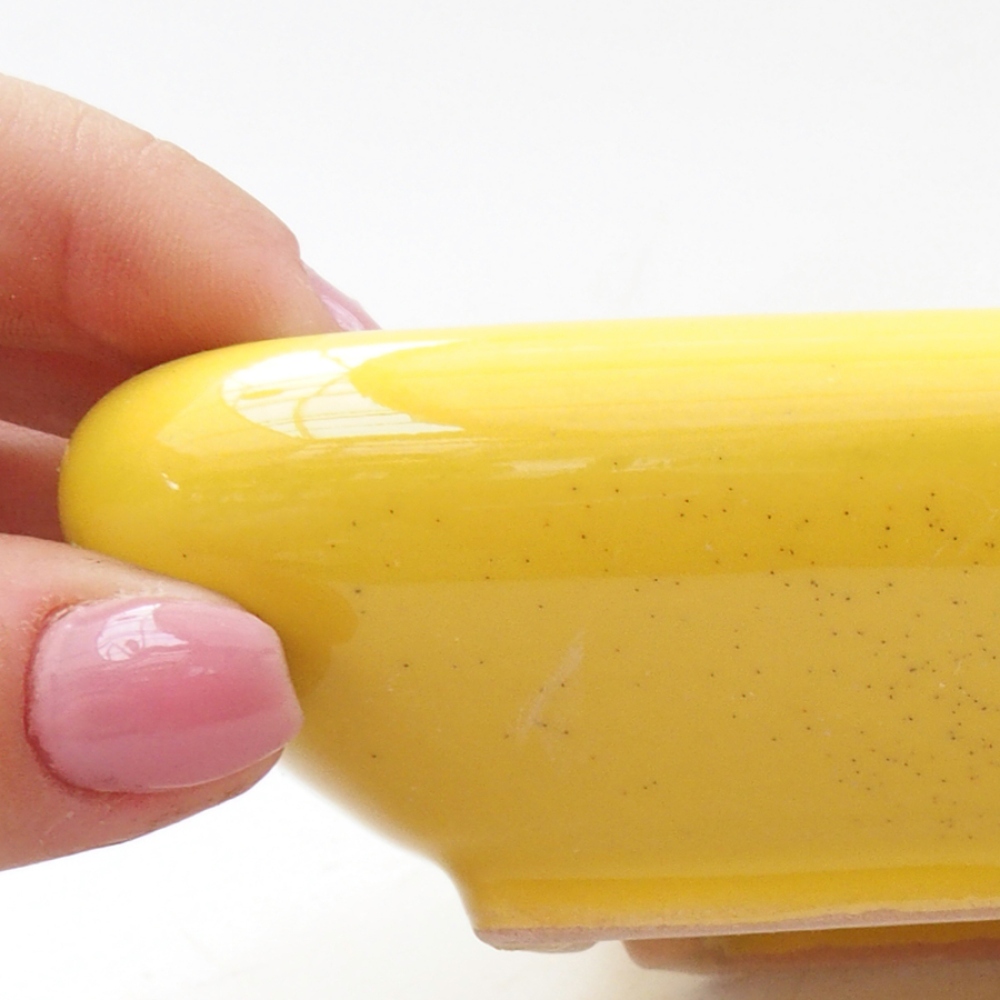 kerámia bonsai tál 17 x 13,5 x 3,5 cm, sárga