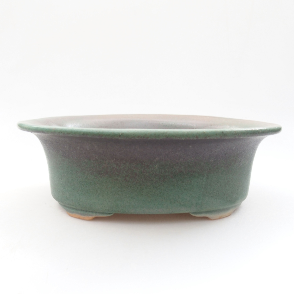 kerámia bonsai tál 22 x 17 x 5 cm, zöld