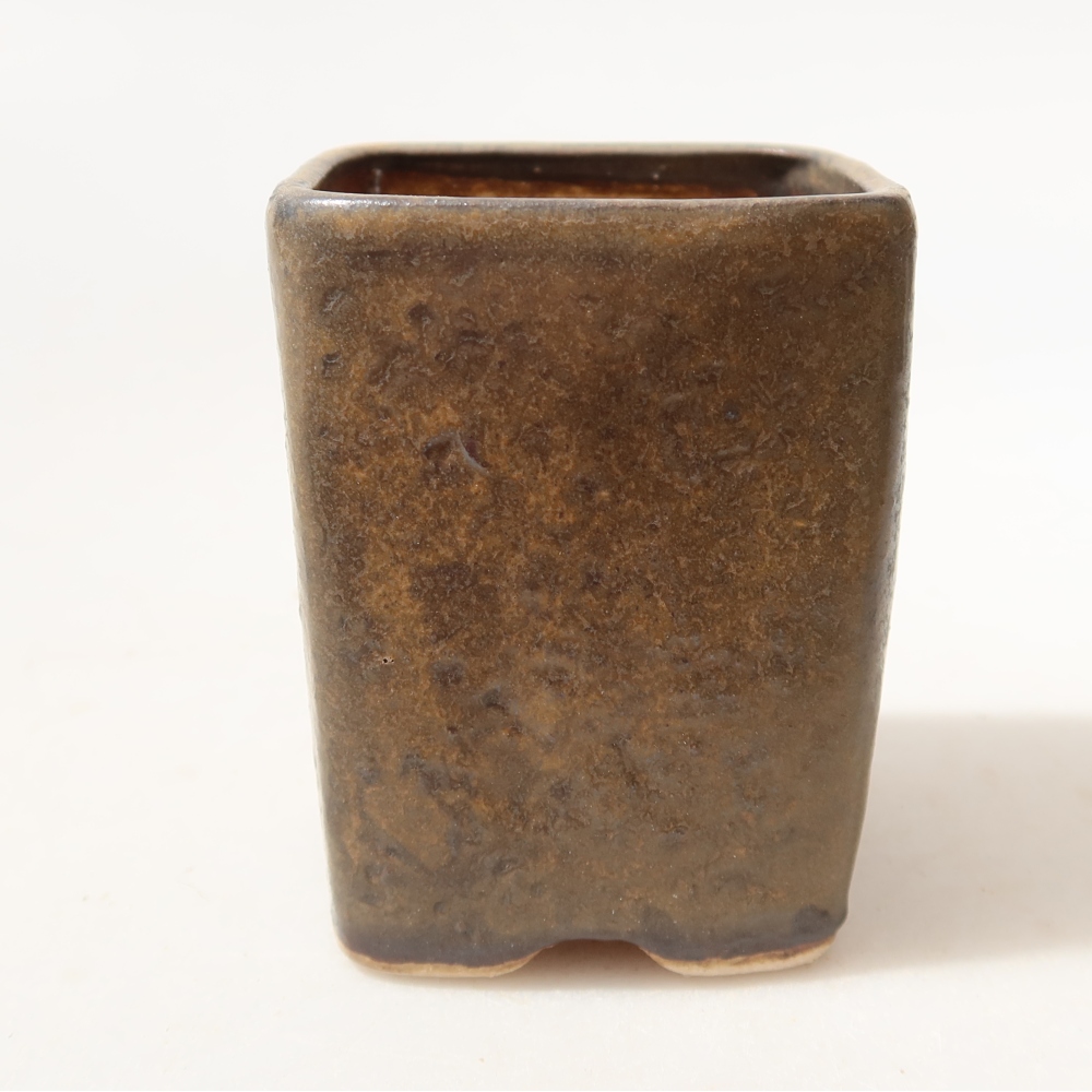 kerámia bonsai tál 5 x 5 x 6,5 cm, barna