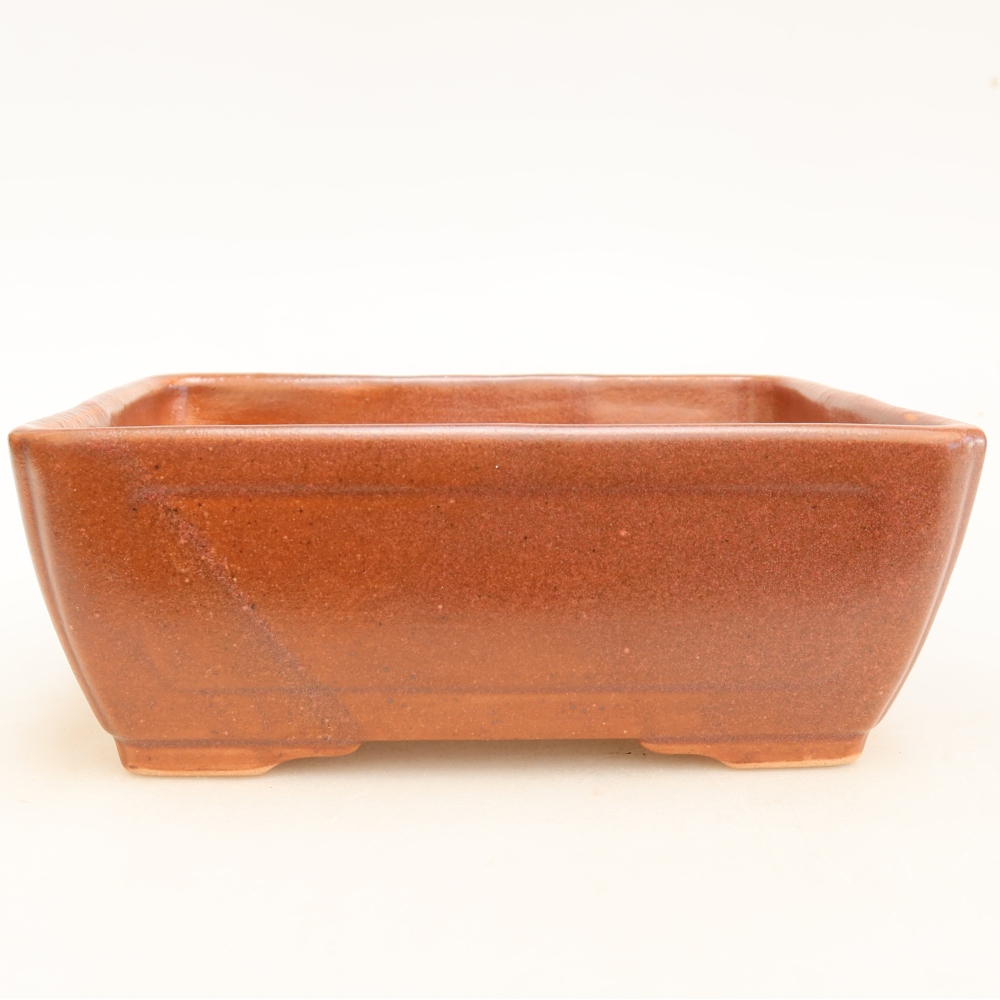 kerámia bonsai tál 16 x 12 x 6 cm, bordó színben