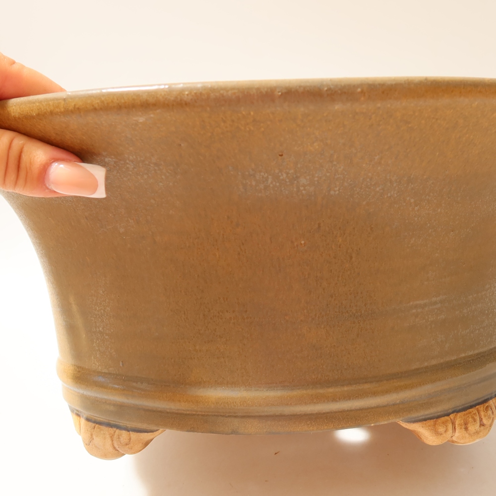 kerámia bonsai tál 32 x 32 x 14 cm, barna