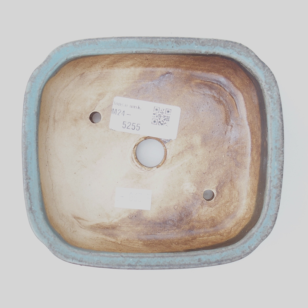 kerámia bonsai tál 13,5 x 12 x 4 cm, kék színben