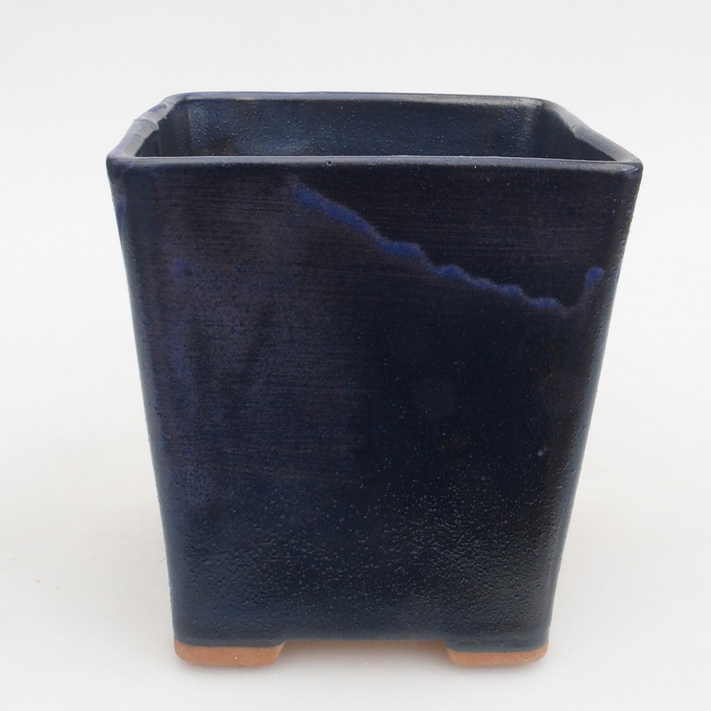 kerámia bonsai tál 10,5 x 10,5 x 10,5 x 10,5 cm, kék színben