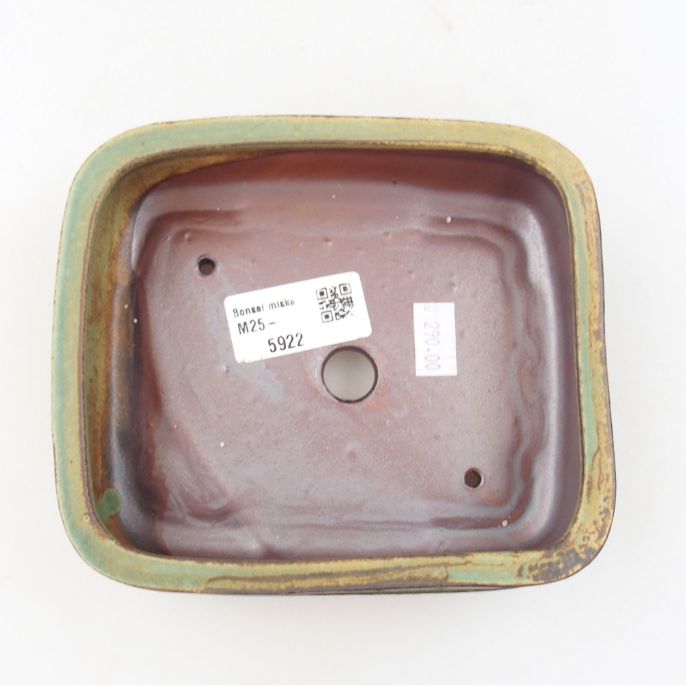 kerámia bonsai tál 22 x 17 x 5 cm, zöld