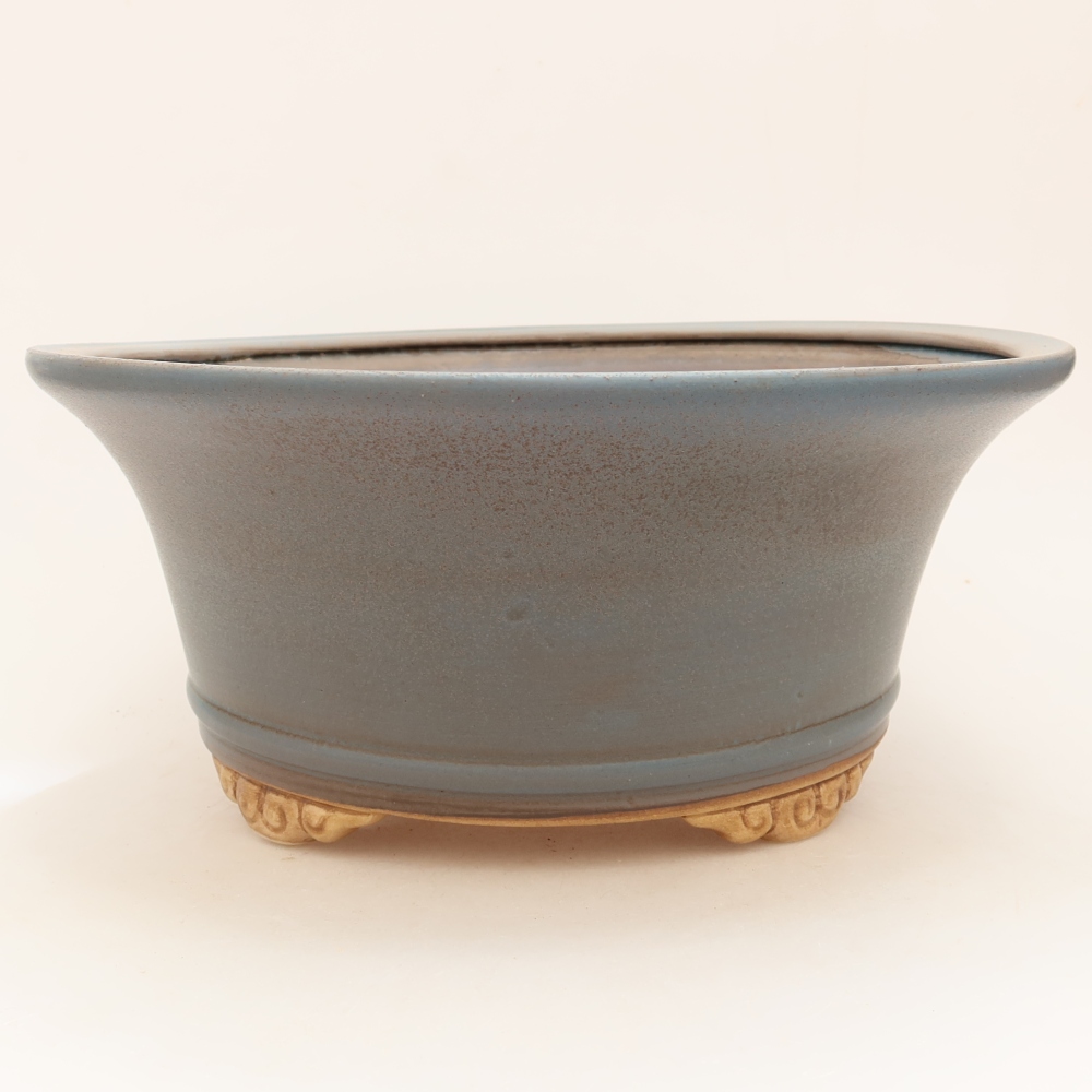 Kerámia bonsai tál, 29 x 29 x 12 cm, kék színű