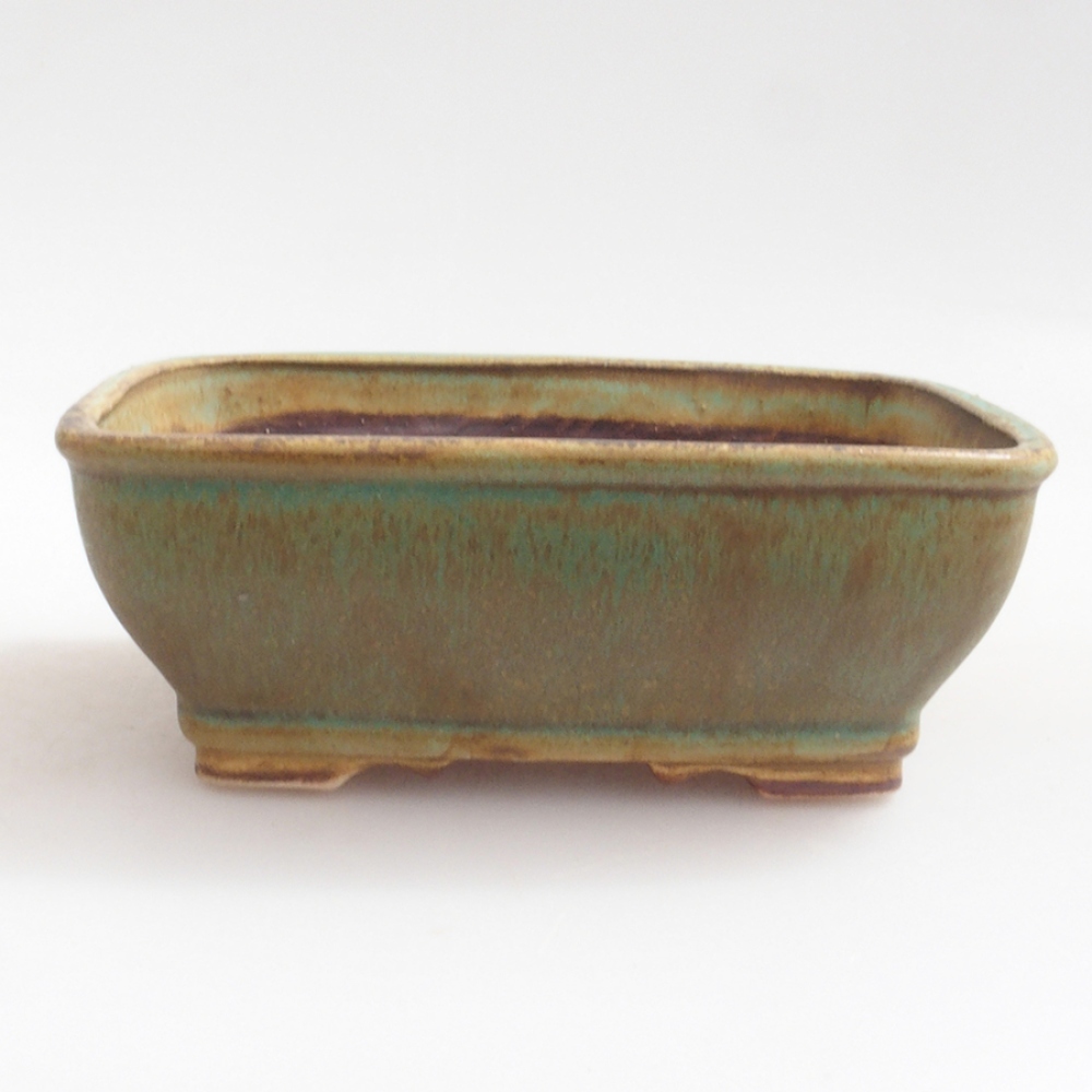 kerámia bonsai tál 10 x 8,5 x 4 cm, barna