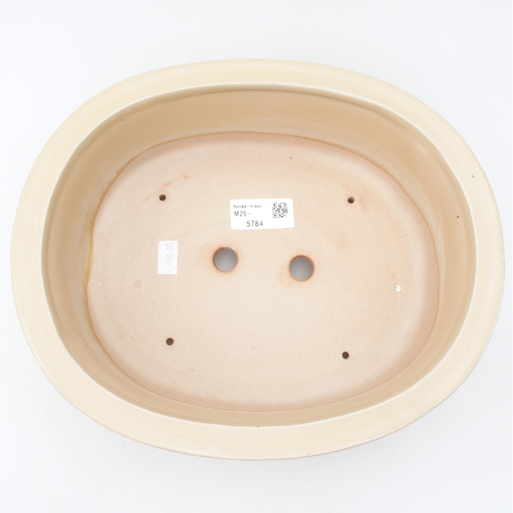 kerámia bonsai tál 26 x 22 x 8 cm, bézs színű