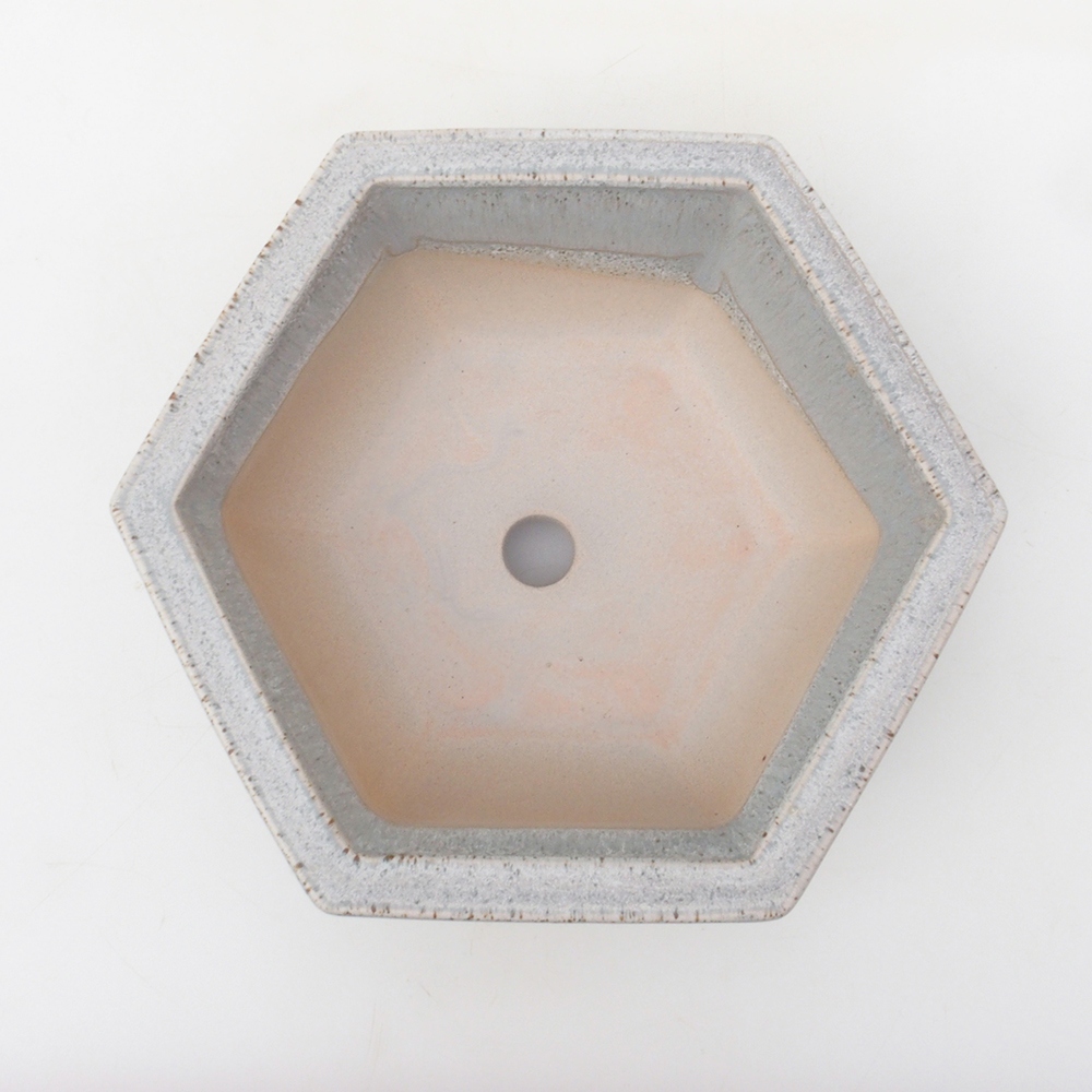 Bonsai tál H53 - 19 x 21,5 x 7 cm. - bézs színű