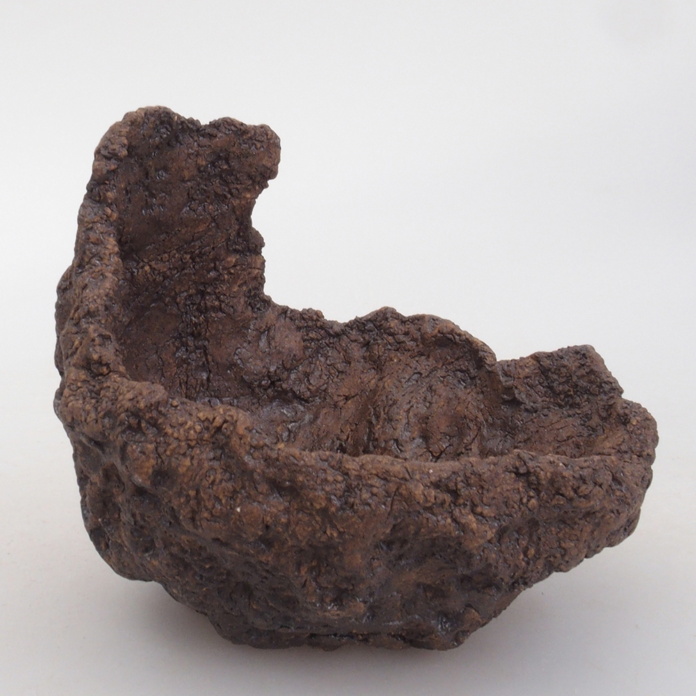 Kerámia kagyló 9 x 8 x 9,5 cm , színe barna