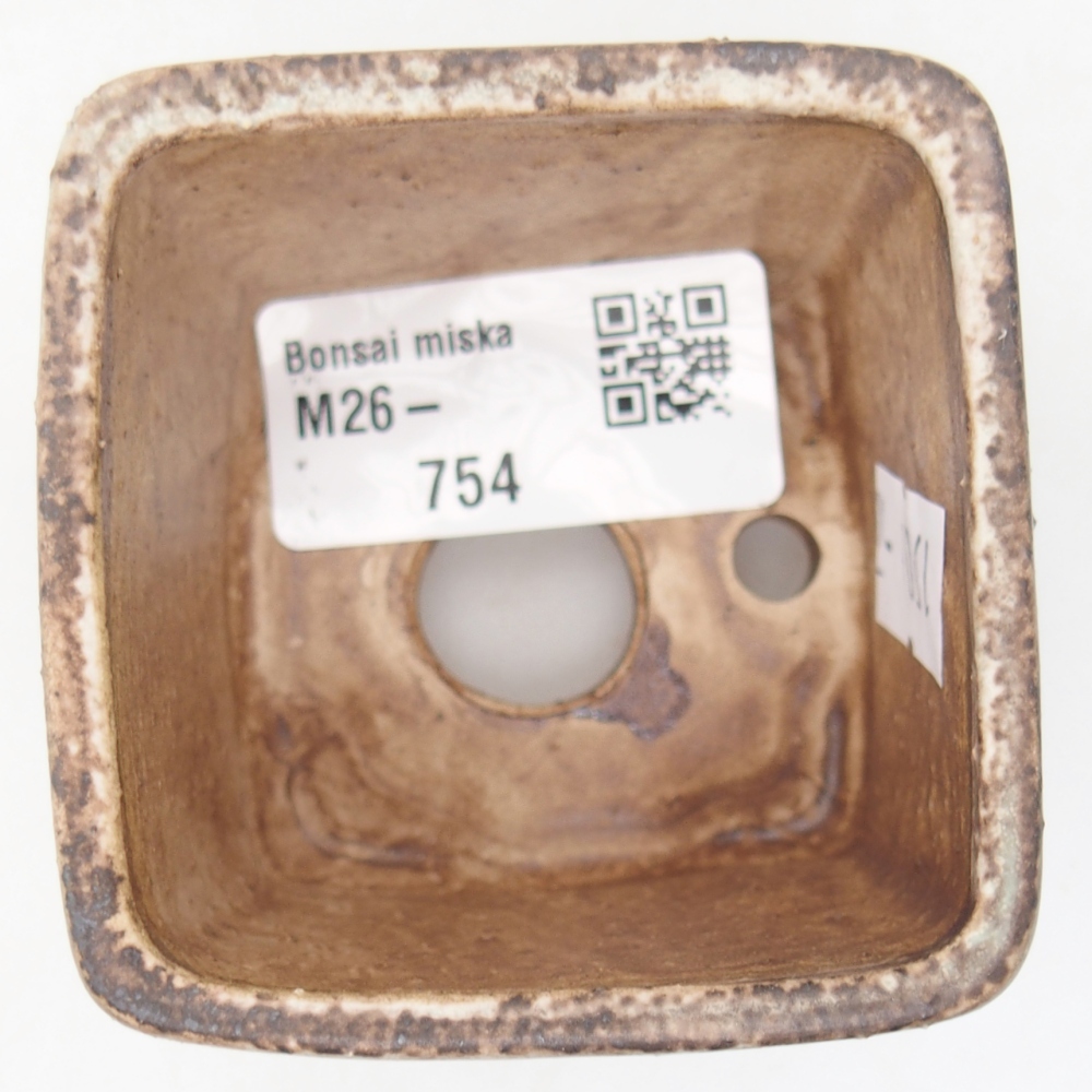 kerámia bonsai tál 6 x 6 x 4,5 cm, zöld