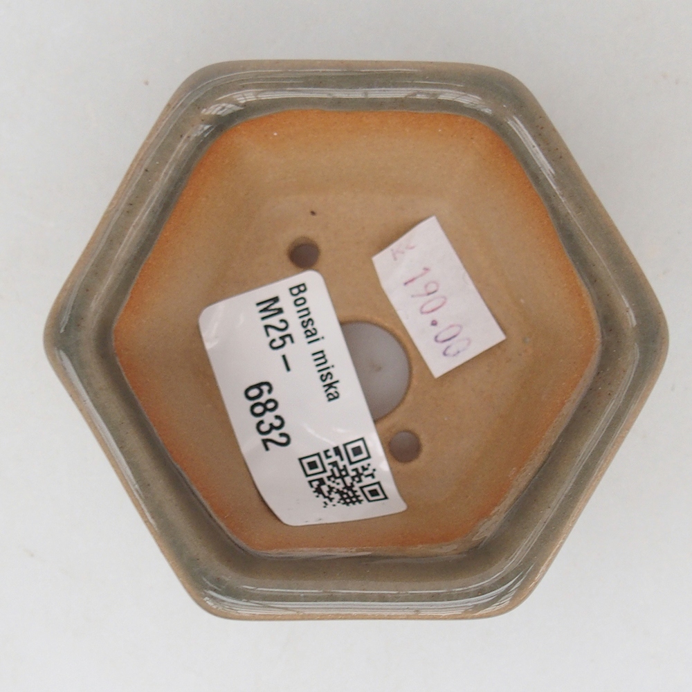 kerámia bonsai tál 7,5 x 7 x 4 cm, szürke