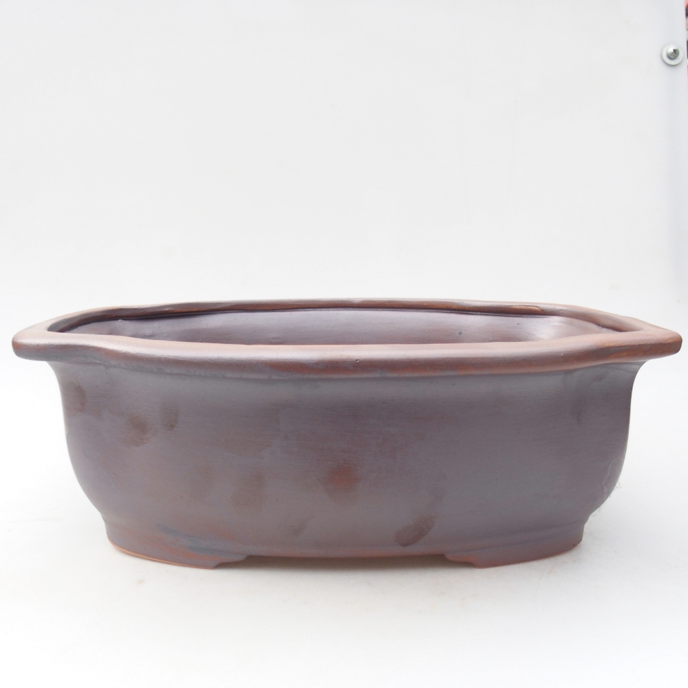 Kerámia bonsai tál 30 x 25 x 10 cm, fém színben