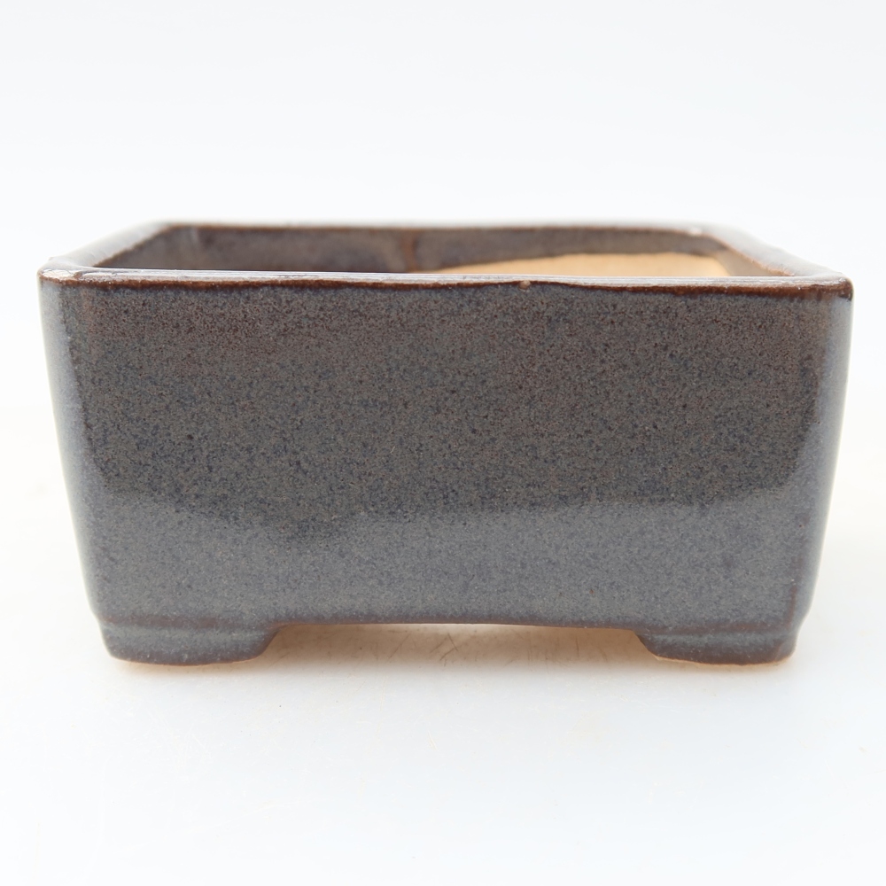 Kerámia bonsai-tál 6,5 x 5,5 x 3,5 cm, szürke színű