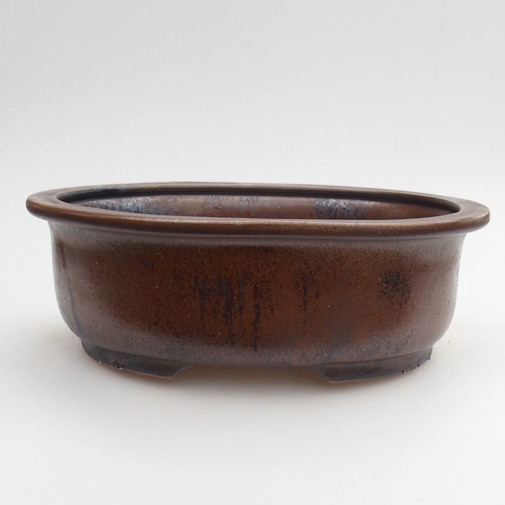 kerámia bonsai tál 23 x 19 x 7 cm, barna