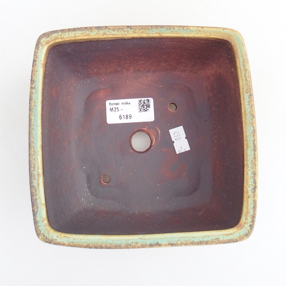 kerámia bonsai tál 10,5 x 10,5 x 7 cm, rózsaszínű