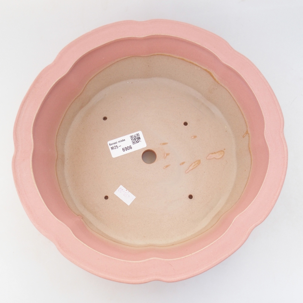 kerámia bonsai tál 26 x 26 x 8 cm, rózsaszínű