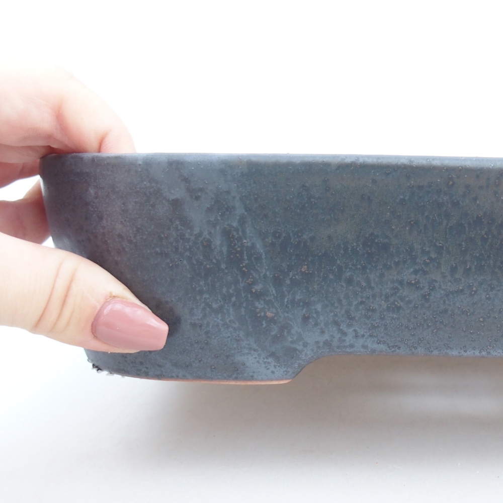 Kerámia bonsai tál 23 x 18 x 5,5 cm, fém színben