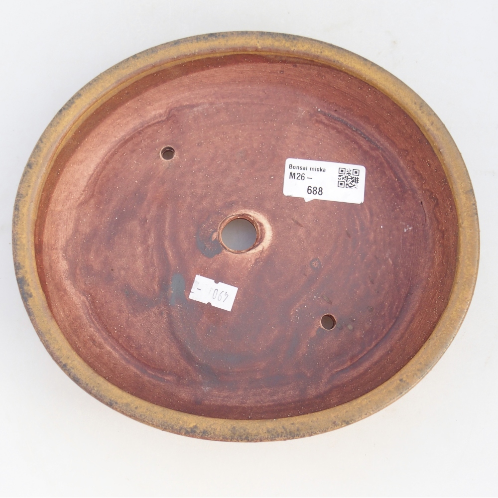 kerámia bonsai tál 21 x 19 x 4,5 cm, barna