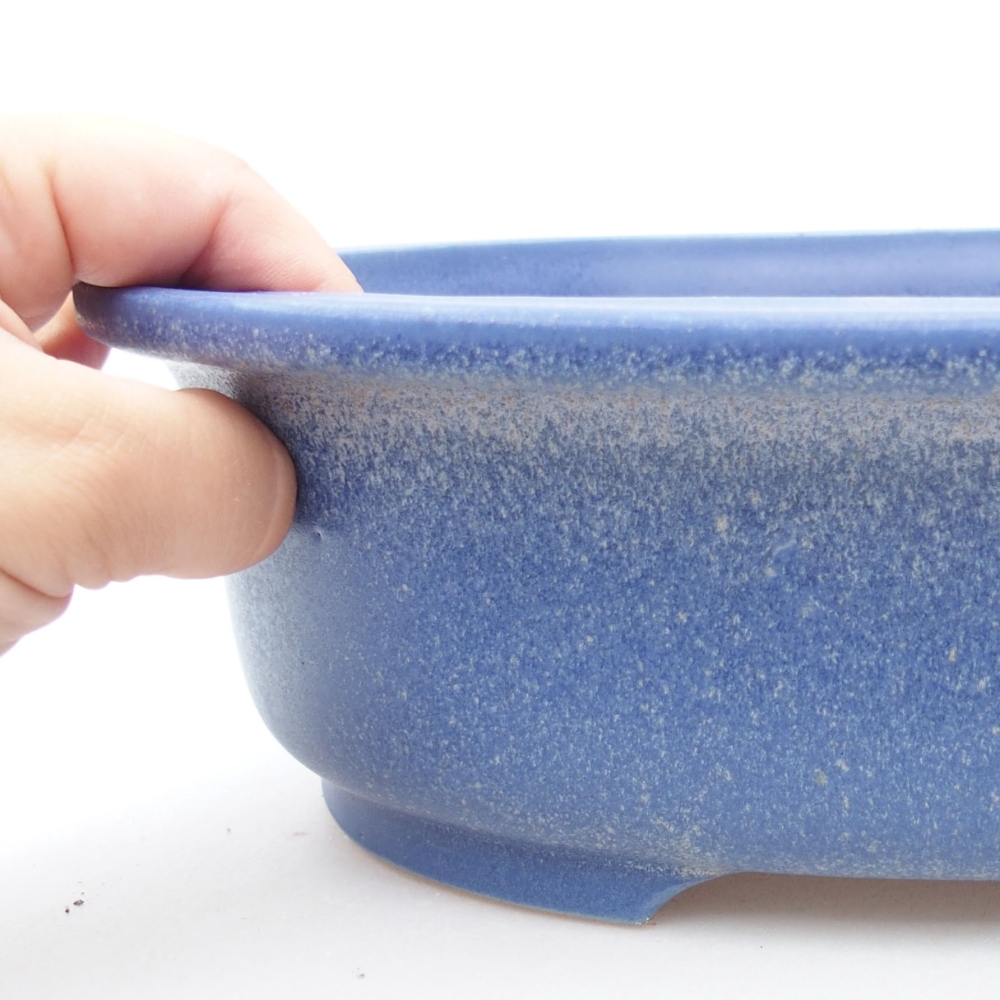 kerámia bonsai tál 26 x 22 x 8 cm, kék színben