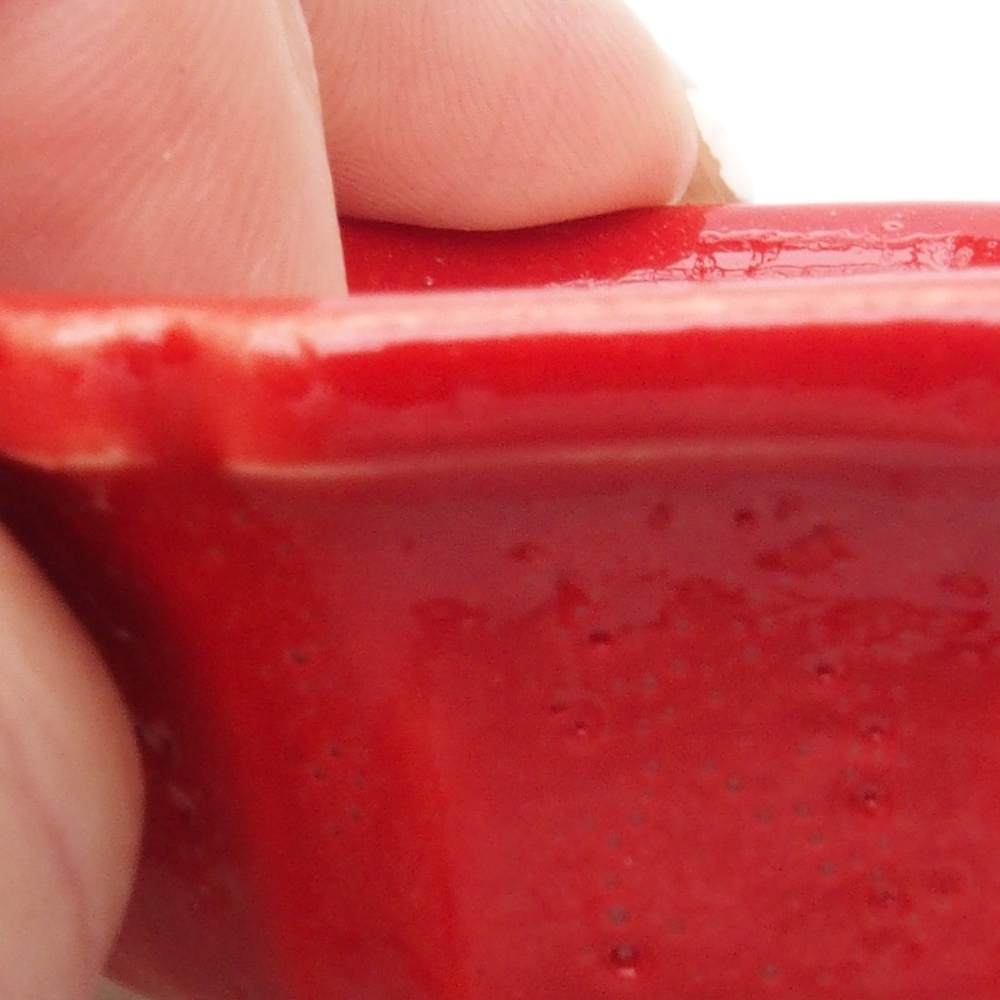 Mini bonsai tál 6 x 6 x 2 cm, piros színben