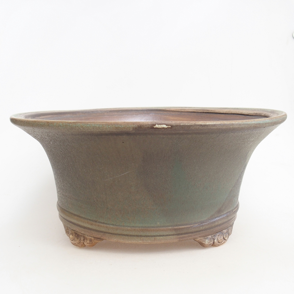 kerámia bonsai tál 32 x 32 x 14 cm, zöld