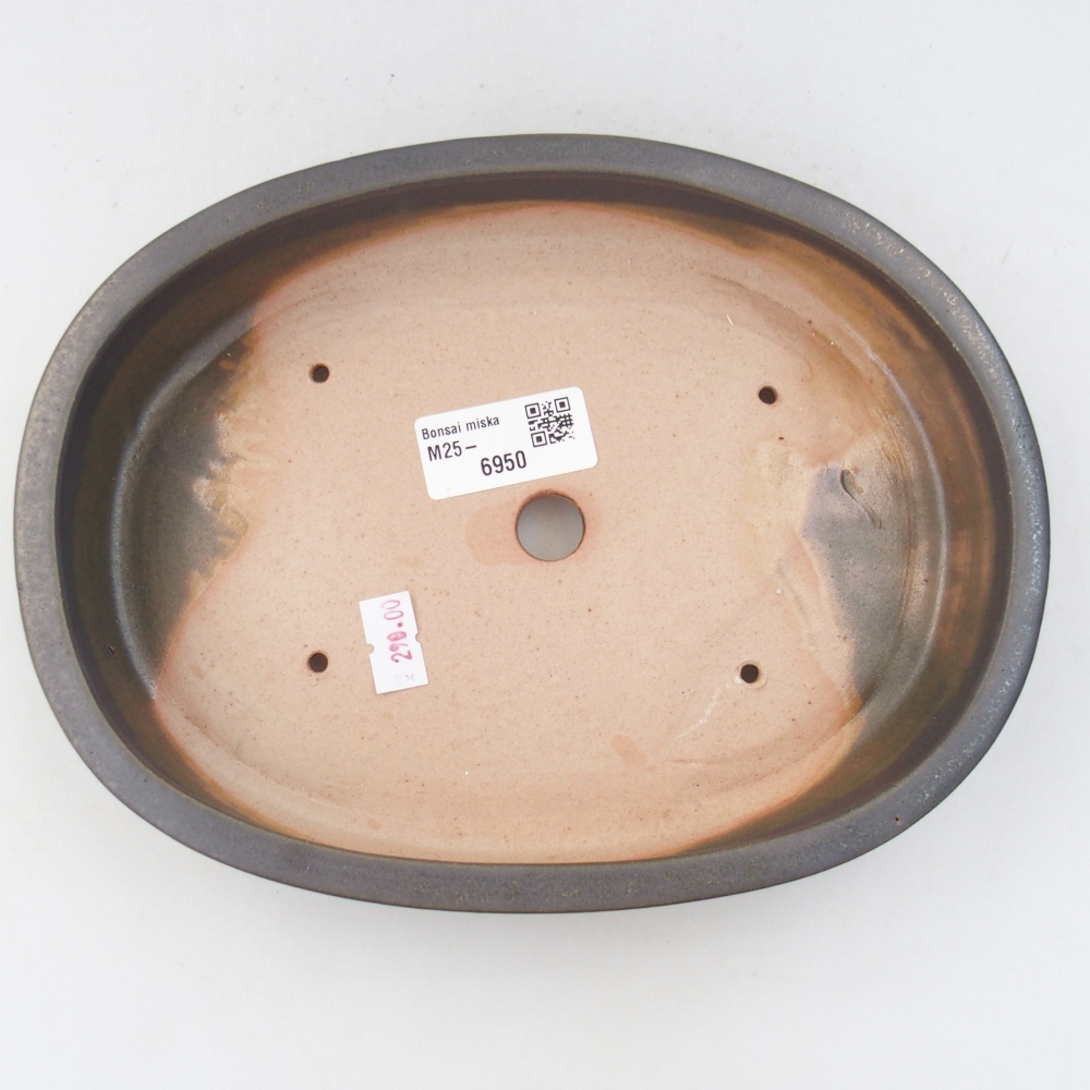kerámia bonsai tál 22 x 16,5 x 4,5 cm, szürke