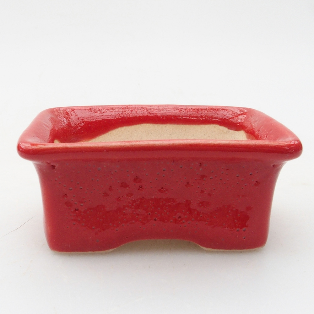 Mini bonsai tál 5,5 x 4 x 2,5 cm, piros színben