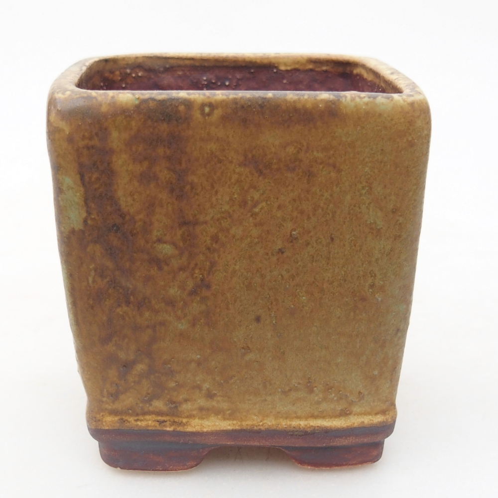 kerámia bonsai tál 6,5 x 6,5 x 7 cm, zöld