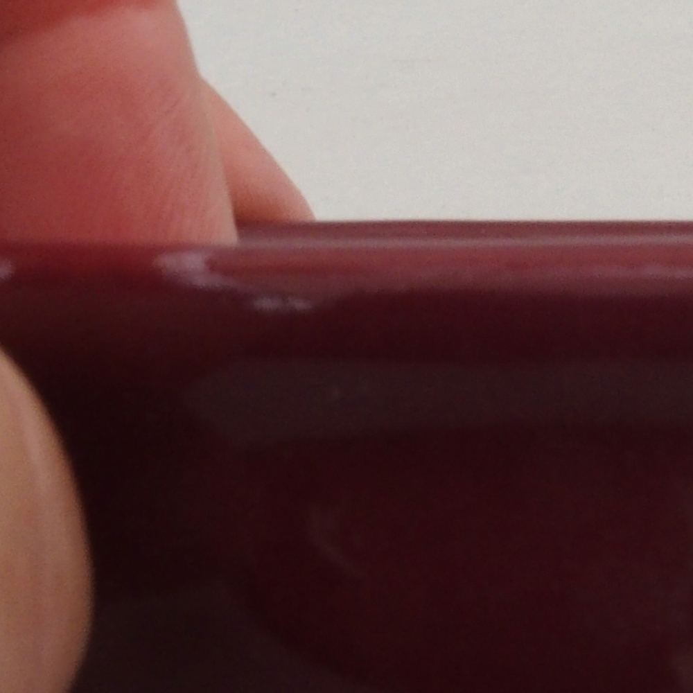 Mini bonsai tál 6 x 6 x 2,5 cm, bordó színű