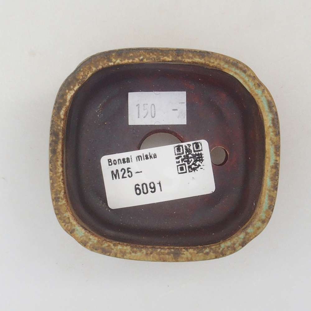 kerámia bonsai tál 10 x 8,5 x 4 cm, barna