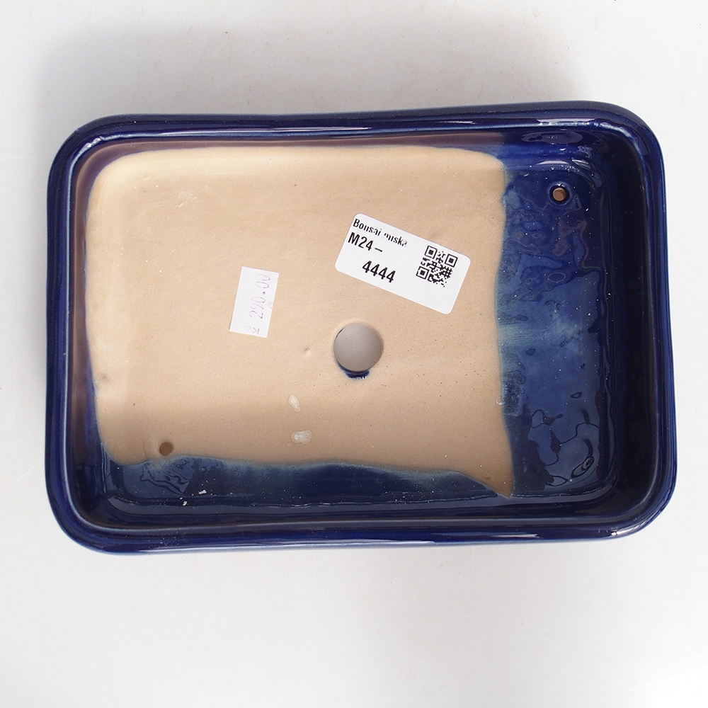 kerámia bonsai tál 18 x 13 x 4 cm, kék színben