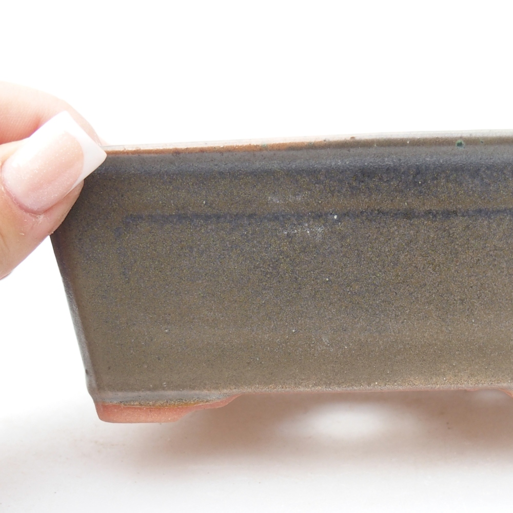 kerámia bonsai tál 13,5 x 10 x 5,5 cm, barna