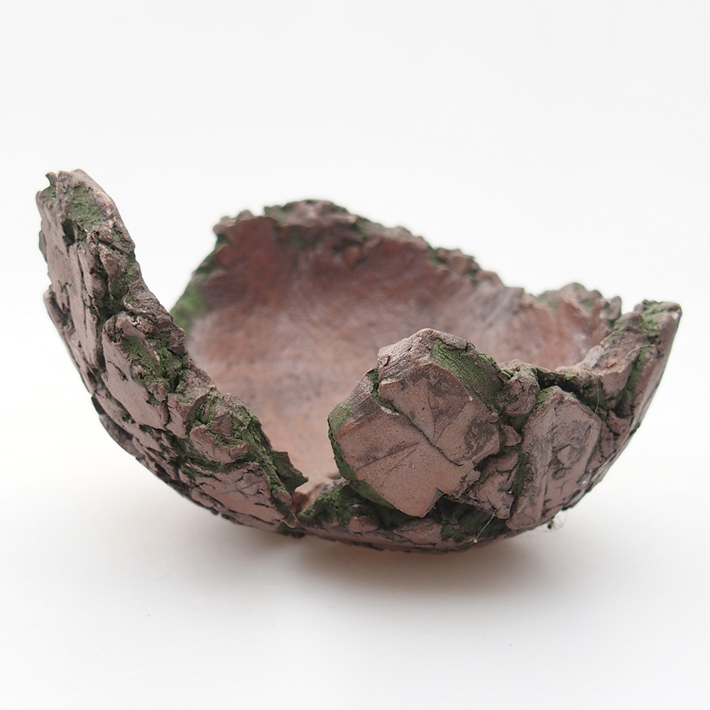 Kerámia kagyló 9 x 9,5 x 5,5 cm , zöld színű