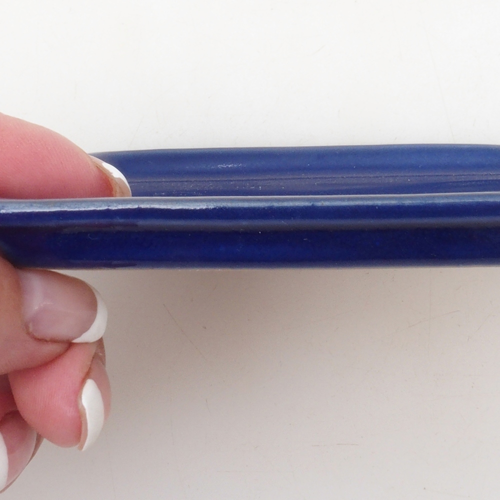 kerámia tál H17 -15,5 x 11 x 1 cm - kék