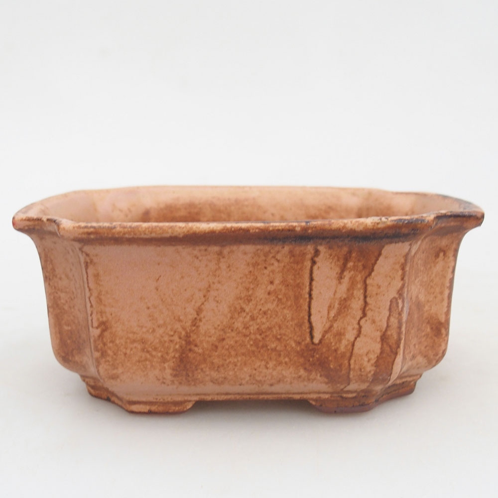 kerámia bonsai tál 12,5 x 9 x 5,5 cm, rózsaszínű