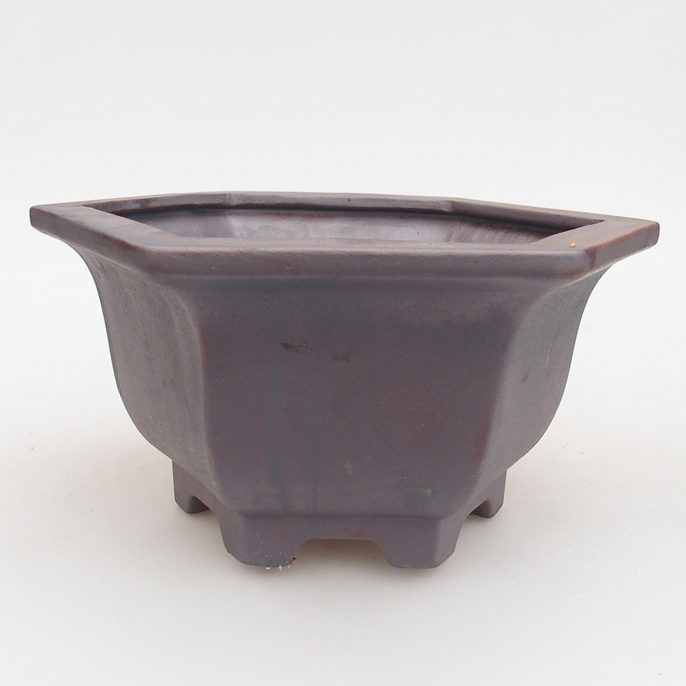 Kerámia bonsai tál 18 x 16 x 9 cm, fém színben