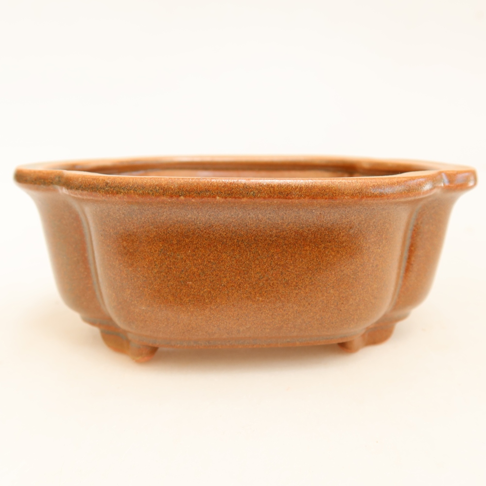 kerámia bonsai tál 13,5 x 10,5 x 5 cm, barna
