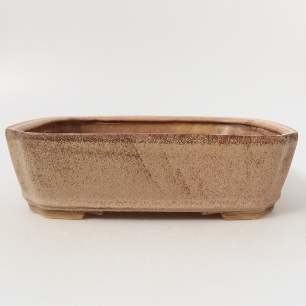 Kerámia bonsai tál, 21,5 x 18 x 6 cm, rózsaszín