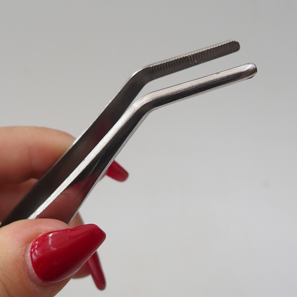 Fogó és hajlított csipesz 22 cm - rozsdamentes acél