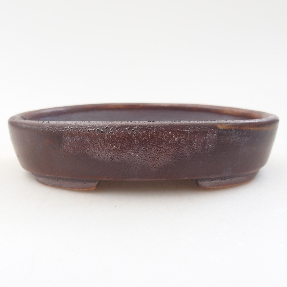 kerámia bonsai tál 12 x 9,5 x 2,5 cm, barna