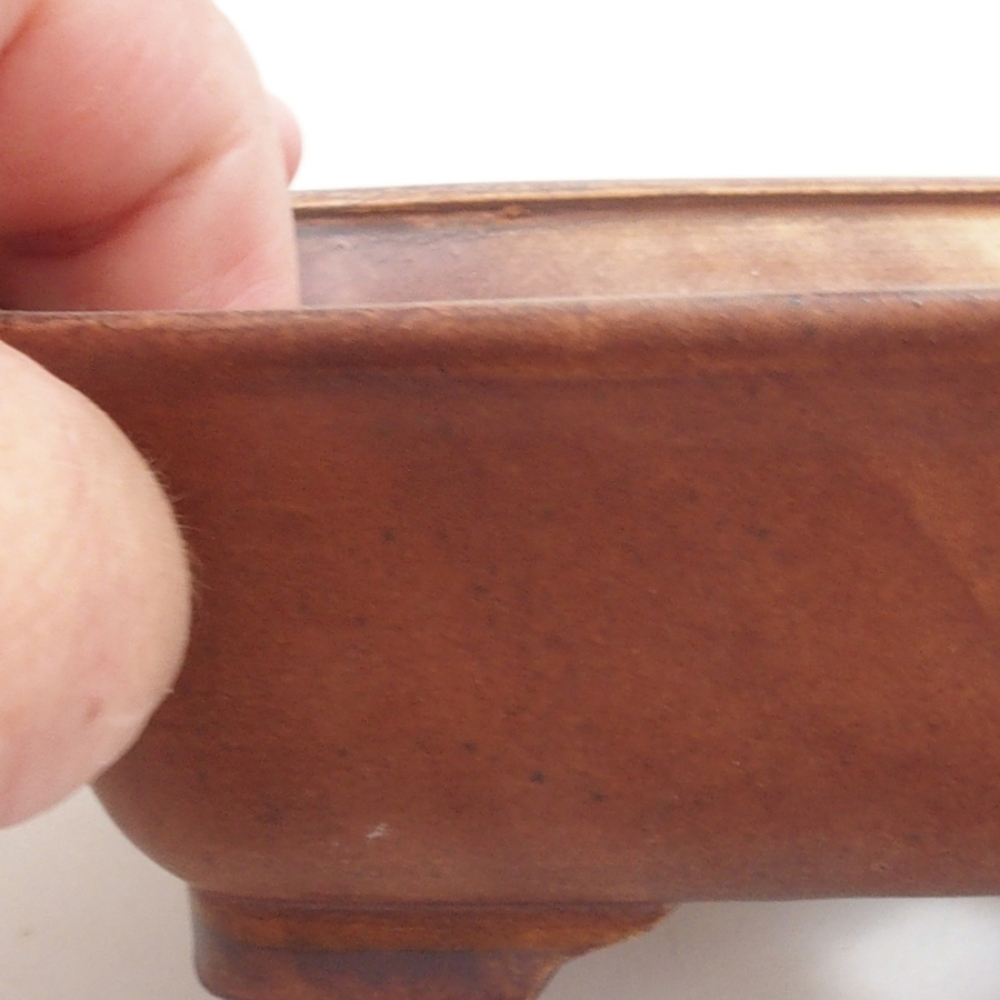 kerámia bonsai tál 10 x 8,5 x 4 cm, barna