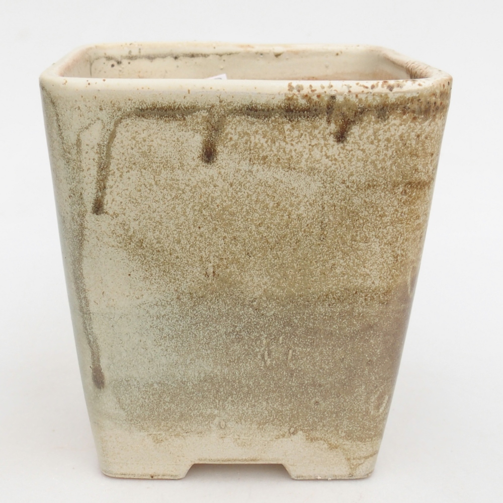 Kerámia bonsai tál 13,5 x 13,5 x 15 cm, zöld