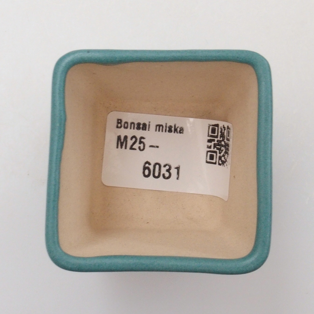 kerámia bonsai tál 6,5 x 5,5 x 4 cm, kék színben