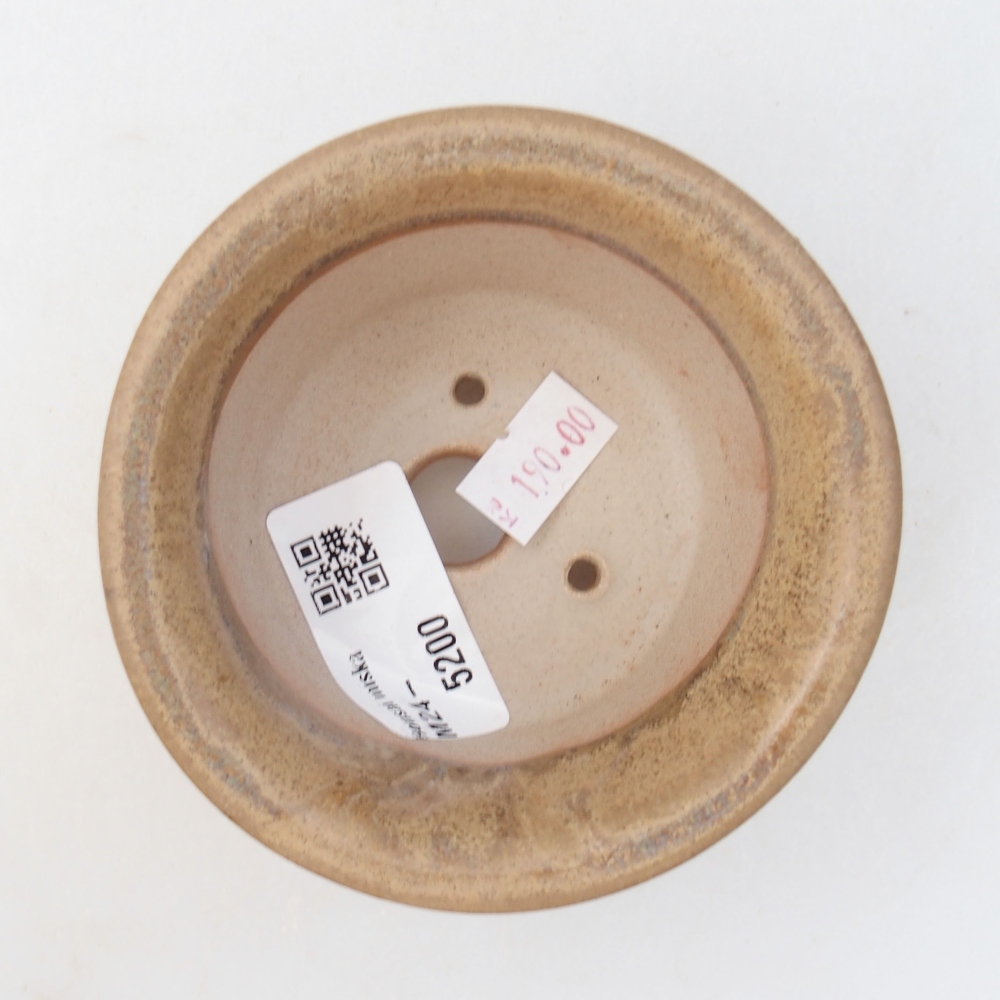 kerámia bonsai tál 9 x 9 x 5 cm, bézs színben